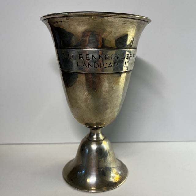 1930s Vintage 1934 Sterling Silver Austrian Racing Trophy For Sale - Image 5 of 8