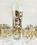 Gorgeous Georges Briard Spanish Gold Cocktail Pitcher and glasses. Gorgeous 7 piece set. A pitcher with glass mixer along...