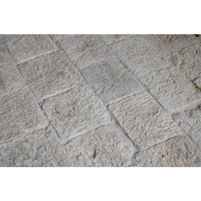 Greige Thick Rustic Rare Italian Old Limestone Flooring Tile For Sale - Image 8 of 11