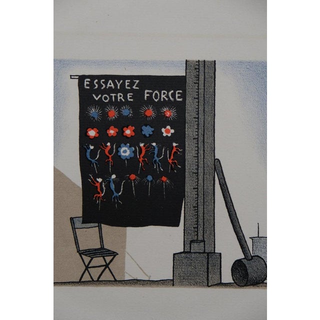 Modern Lucien Boucher, La machine à force, Lithograph For Sale - Image 3 of 6