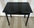 19th Century French Faux Bamboo Black Side Table With Drawer and Flared Feet. For Sale - Image 4 of 10