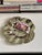 vintage silverplate flower-form dish with sculptural petals, raised veining, and a detailed beaded center. The shallow...