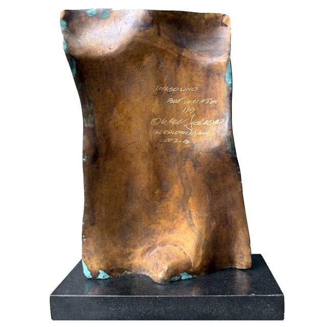 Contemporary “Torsolino Blue Variation” Contemporary Abstract Sculpture, Cast Bronze, on Granite, by Gerald Siciliano For Sale - Image 3 of 3