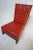 Mid-Century Modern Red Tufted Leather William Switzer Armless Chair Dauphin For Sale - Image 3 of 15