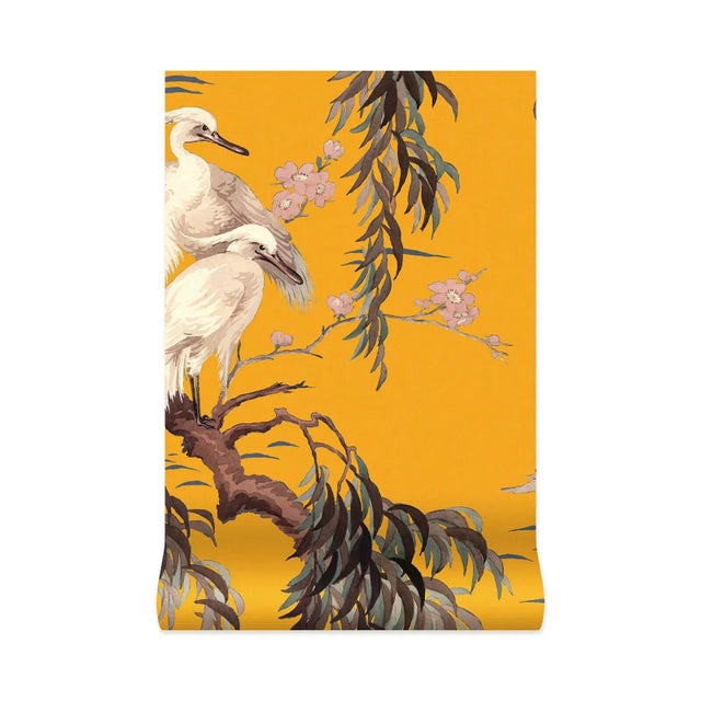 House of Hackney House of Hackney Zeus Wallpaper - Ochre, Sample For Sale - Image 4 of 4