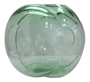 George Sakier for Fostoria Glass Company Green “Lotus” Vase