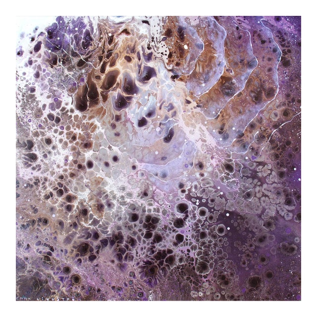 Emma Lindström, Kiiahlo 3 Lilac Purple Modern Abstract Painting by Swedish Contemporary Artist, 2017 For Sale