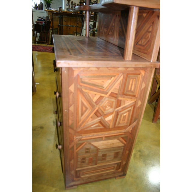 Brown 1930s Folk Art Buffet For Sale - Image 8 of 18