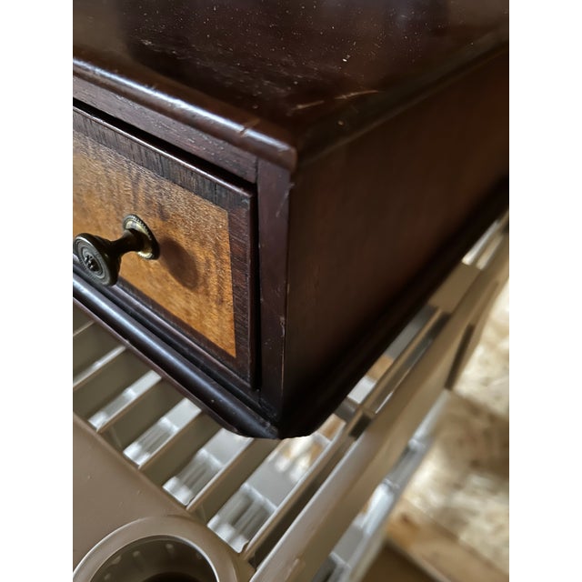 Large 1940s Victorian Dresser-Top Vanity Mirror Shaving Mirror With Drawers For Sale - Image 9 of 12