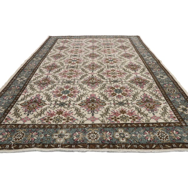 English Vintage Turkish Sivas Rug - 05'08 X 10'00 For Sale - Image 3 of 10