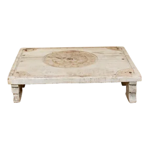 Iris Large Bleached Wood Decorative Tray
