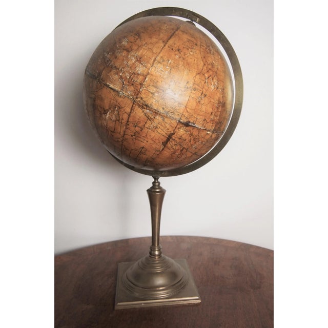 Metal Celestial Globe With Brass Meridian For Sale - Image 7 of 7