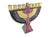 Vintage Hand Painted Ceramic Studio Pottery Menorah For Sale - Image 15 of 16