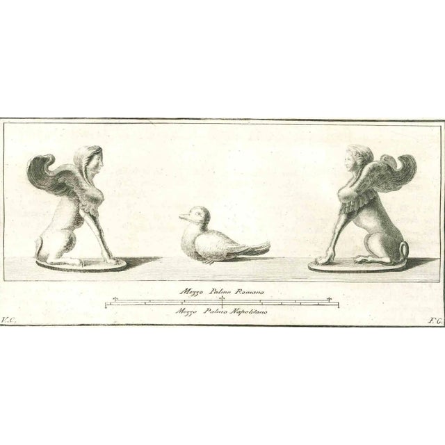 Antiquities of Herculaneum Exposed, Original Etching, 18th Century For Sale