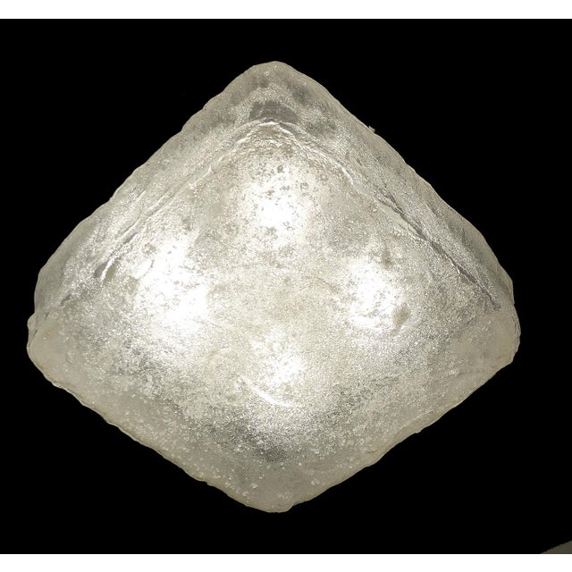 Vintage Brutalist Glass Ceiling Light from Honsel For Sale - Image 6 of 16