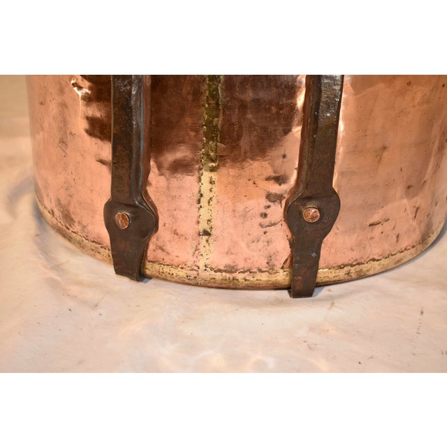 19th Century French Copper Pot With Iron Strapping For Sale - Image 10 of 11