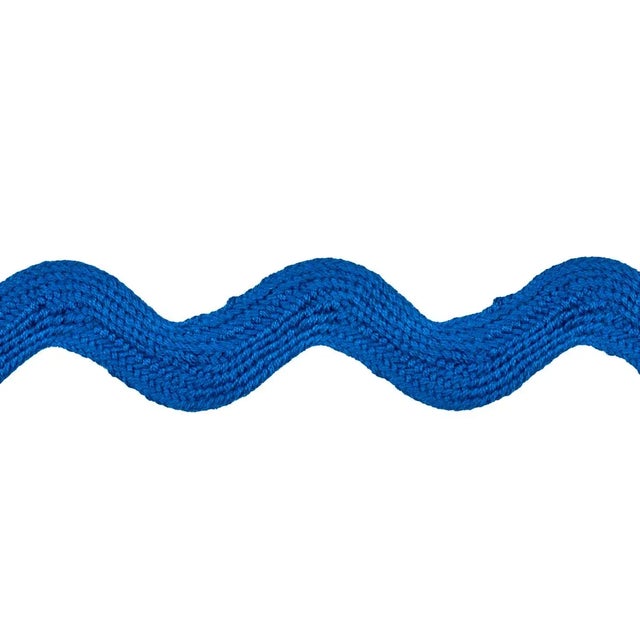 Contemporary Sample - Schumacher Ric Rac Tape Large Tape in Dark Blue For Sale - Image 3 of 3