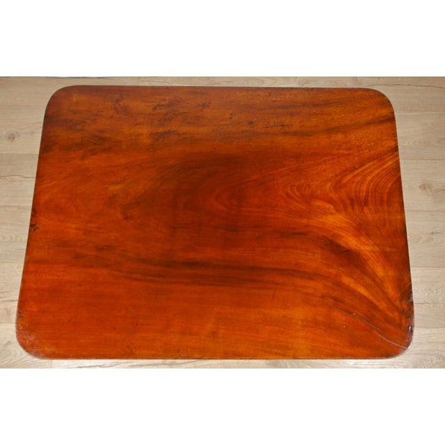Victorian Tilt Top Table Tripod Rectangular Mahogany, 1890 For Sale - Image 3 of 13