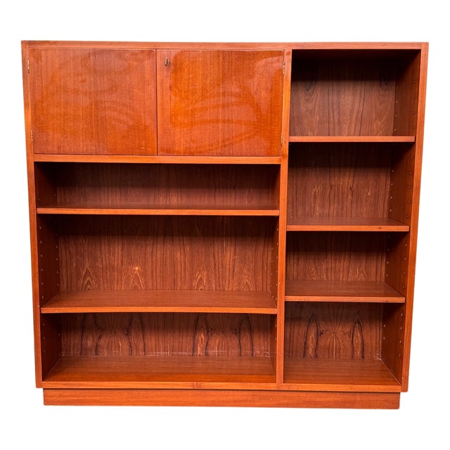 Vintage Italian Teak Bookcase, 1960s For Sale