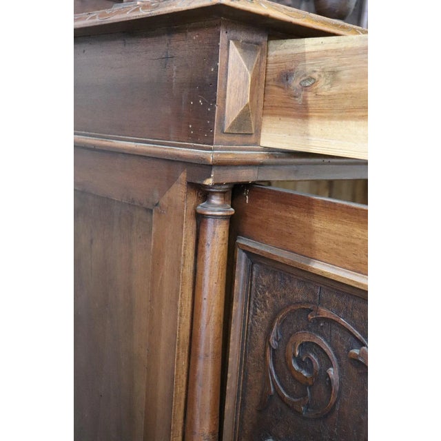 Tan Antique Renaissance Style Walnut Sideboards, Set of 2 For Sale - Image 8 of 18