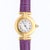 Cartier Must de Colisée Vermeil reference 590002 features a white enamel dial with black Roman numerals and blue sword...