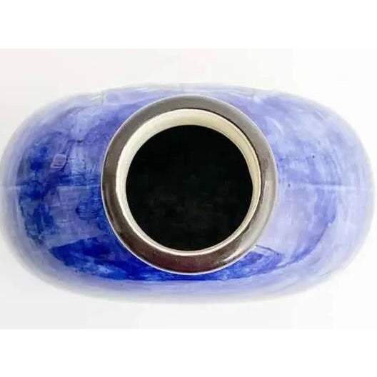 Postmodern Gio Ponti for Richard Ginori Maritime Vase, Seascape With Boat, Italy, 1930 For Sale - Image 3 of 8