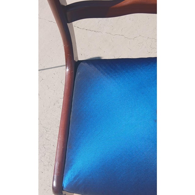 Vintage Craftique Solid Mahogany Carved "Rose Back" Side Chair - Freshly Reupholstered For Sale In Naples, FL - Image 6 of 10