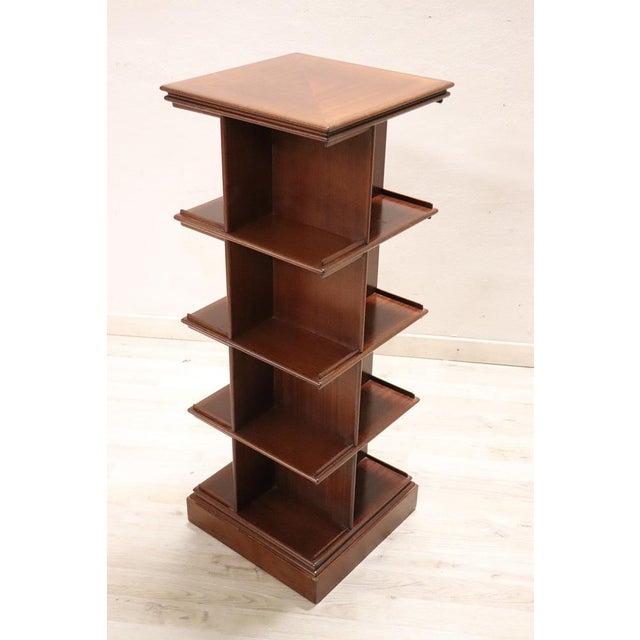 Mid-Century Modern Wooden Modular Revolving Bookcase, 1960s For Sale - Image 3 of 9