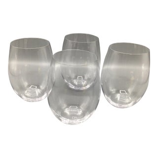 Riedel Stemless Crystal Wine Glasses-Set of 4 For Sale