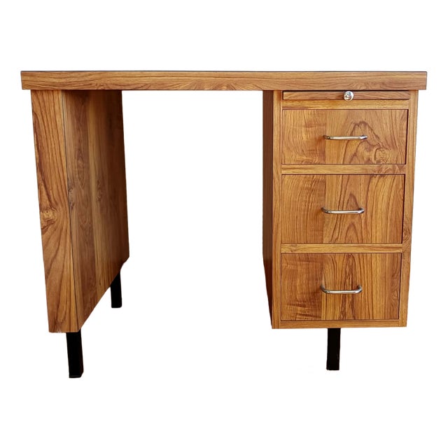 Vintage Half-Ministerial Desk, 1970s For Sale
