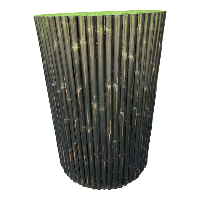 Bamboo Table Base in the Style of McGuire, Expresso Color Chairish