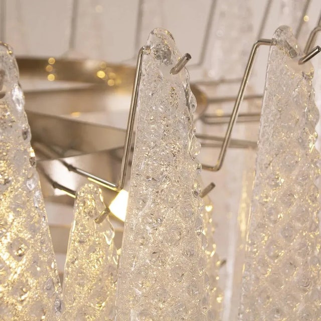 Large Murano Glass & Crystal Color Suspension Chandelier, Italy, 1990s For Sale - Image 11 of 12