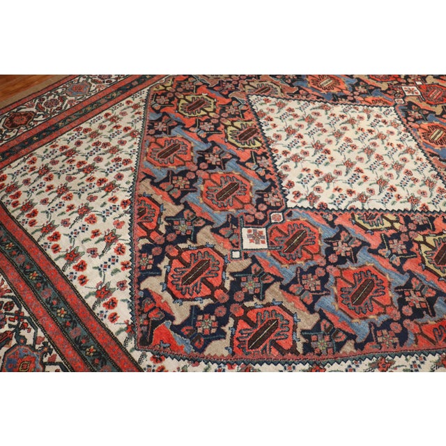 Early 20th Century Zabihi Collection Dramatic Persian Hamedan Serab Decorative Square Room Rug - 10'9" x 12'8" For Sale In New York - Image 6 of 10