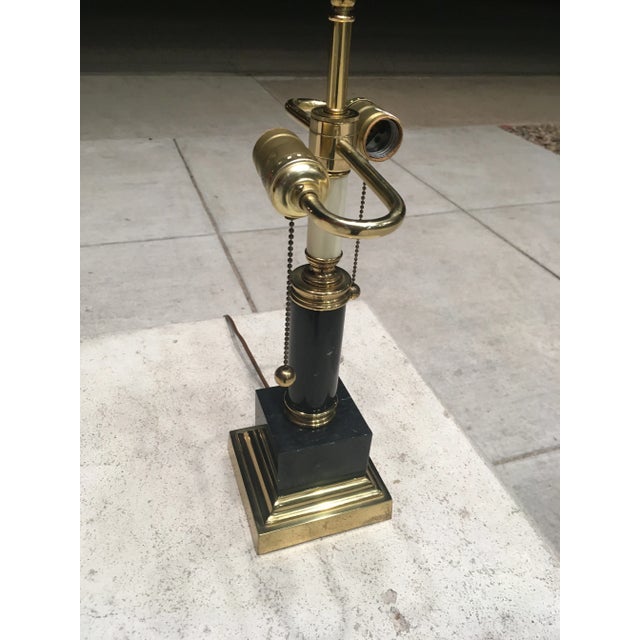 Frederick Cooper Postmodern Black Marble & Brass Desk Lamp For Sale - Image 4 of 13