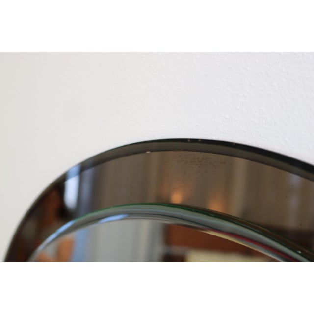Oval Two-Tone Mirror by Antonio Lupi attributed to Cristal Luxor, 1960s For Sale - Image 11 of 18