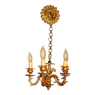 Early 20th Century French Rococo 5-Light Small Chandelier For Sale