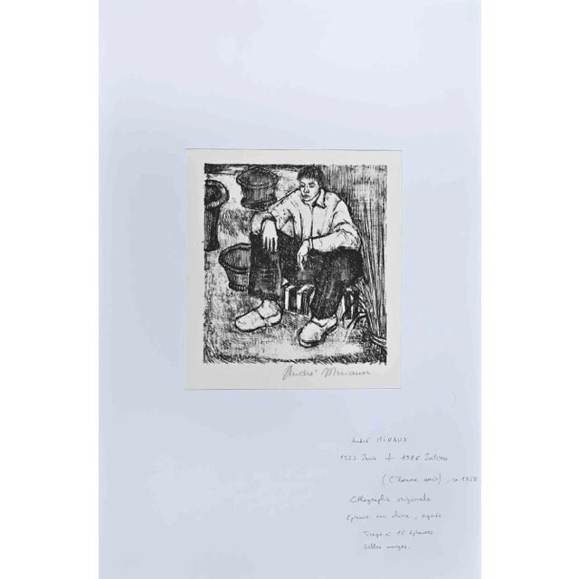 The Boy is an original Lithograph realized by Andre Minaux in the mid-20th Century. Good conditions. The artwork is...