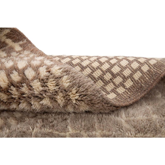 Textile Hand-Knotted Wool Rug by Azele Studio For Sale - Image 7 of 10