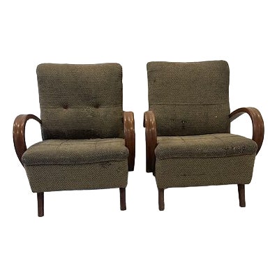 Art Deco Model C Mad-Man Relax Chairs from Jidrich Halabala, 1930s, Set of 2 For Sale