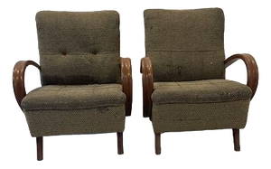 Art Deco Model C Mad-Man Relax Chairs from Jidrich Halabala, 1930s, Set of 2