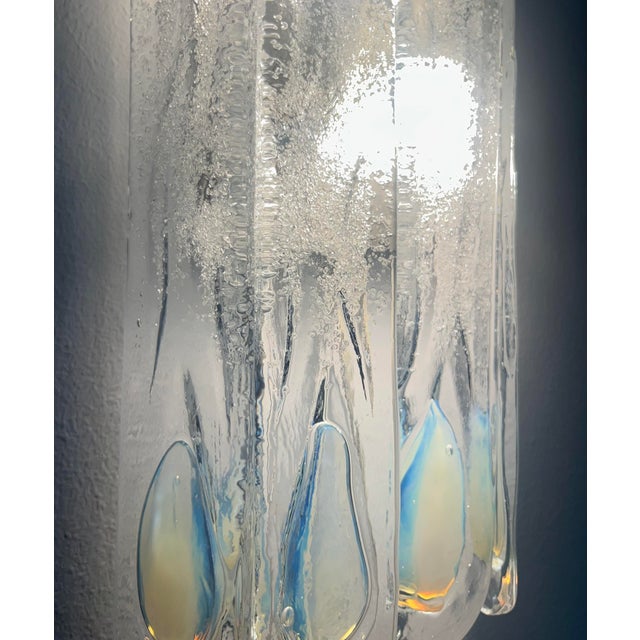 Mid-Century Modern Italian Iridescent Murano Wall Sconces from Mazzega, 1970s, Set of 3 For Sale - Image 9 of 18