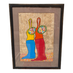 Gilberto Grimaldo Mexican Folk Art Work, Signed