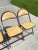 1940s Vintage Mid Century Art Deco Maroon Folding Chairs With Yellow Fabric Seats by Durham- Set of 4 For Sale - Image 4 of 12
