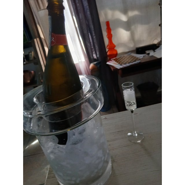 1970s Mid-Century Modern Blown Glass Champagne Bucket - F-029 | " the Floating Chill" For Sale - Image 12 of 12