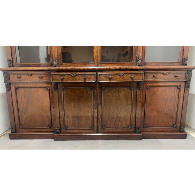 Mahogany Breakfront Display Bookcase, 1840 For Sale - Image 6 of 10