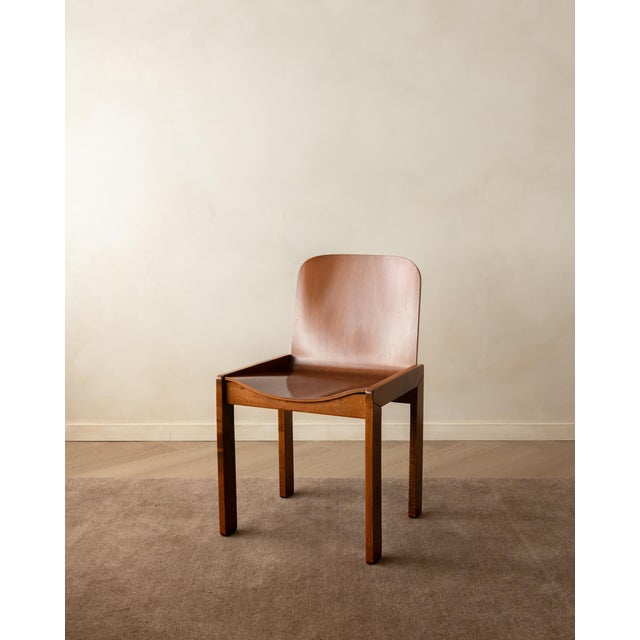 Italian Plywood Dining Chairs by Molteni, 1970s, Set of 4 For Sale - Image 9 of 18