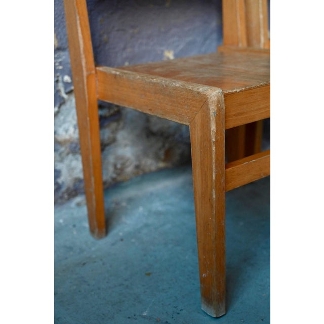 Wood Vintage School Chair in Beech from ASS Schulmöbel, 1960s For Sale - Image 7 of 14