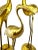 Mid-Century Modern Vintage Mid Century Tall 19-Inch Brass Crane Sculptures, Set of 3 For Sale - Image 3 of 12
