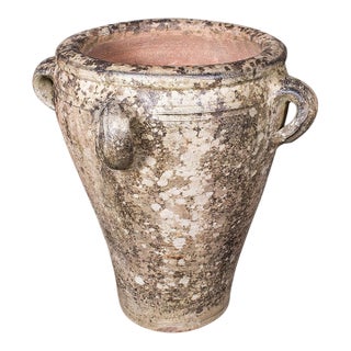 Antique Weathered Tuscan Planter, Italian, Terracotta, Garden Accent, Victorian For Sale
