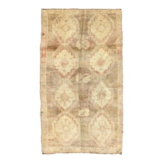 Mid 20th Century Large Vintage Washed Out Kars Rug For Sale